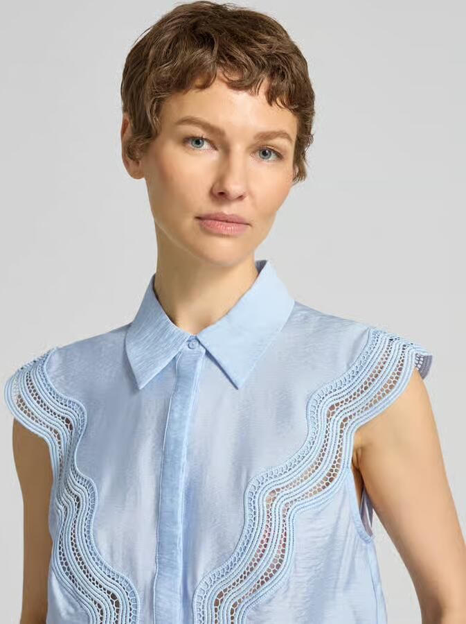 Cph Muse Blousetop met ajourwerk model 'COLE'