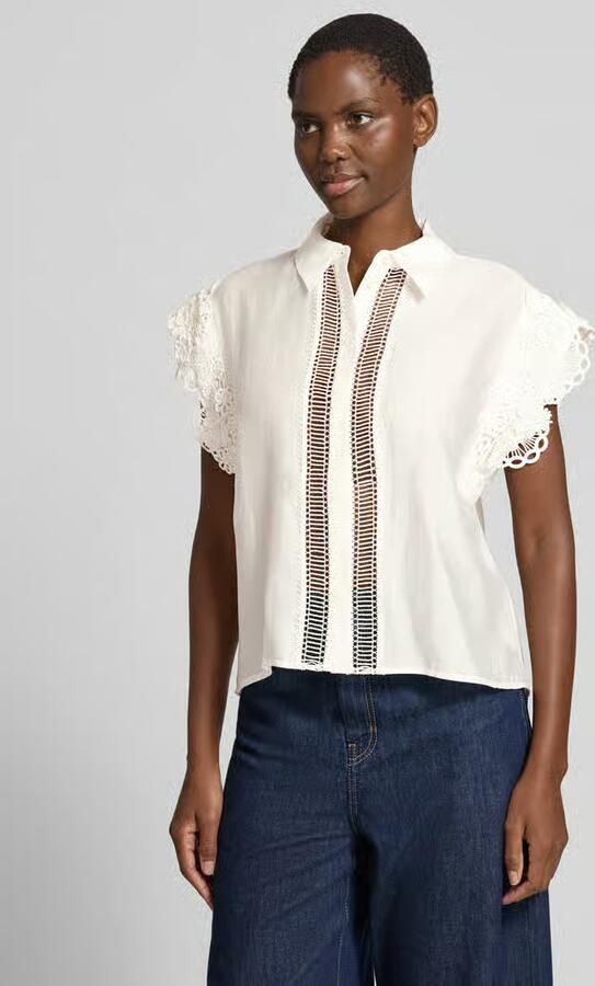 Cph Muse Blousetop van lyocellmix met kant model 'MOLLY' - Foto 4