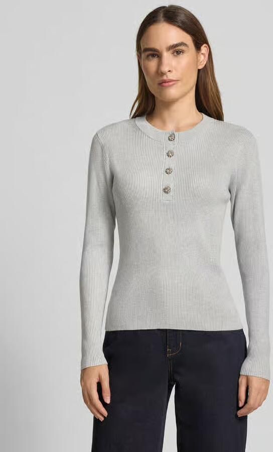 Cph Muse Gebreide pullover van viscosemix met knoopsluiting - Foto 3
