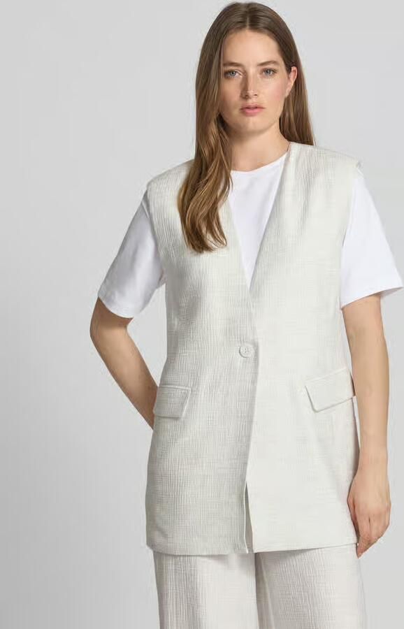 Cph Muse Gilet met V-hals en klepzakken model 'BRIE' - Foto 3