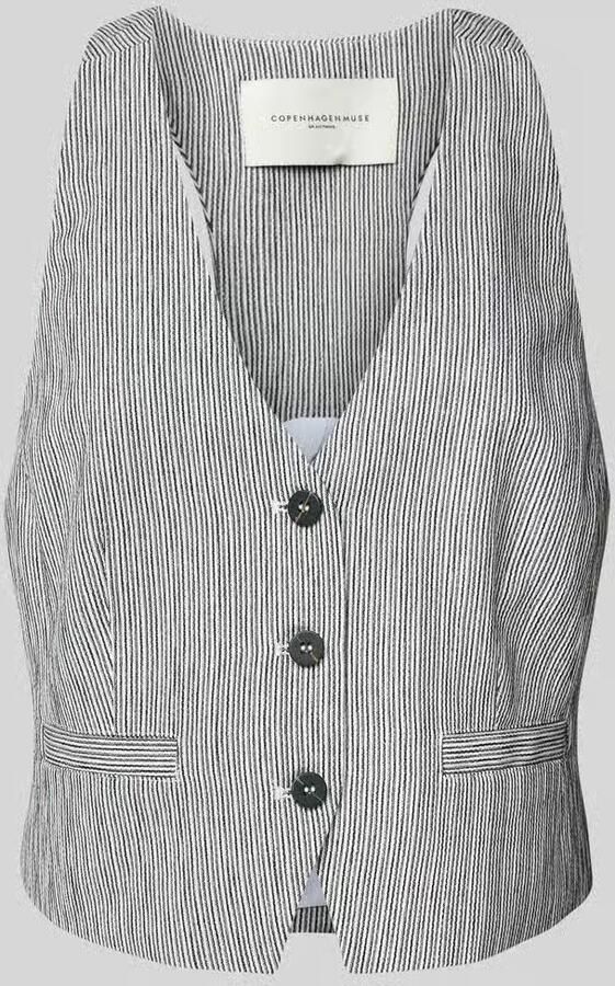 Copenhagen Muse Gilet met V-hals model 'EMILY' - Foto 2