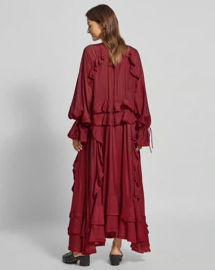 Copenhagen Muse Maxi-jurk met ruches model 'NORMA' - Foto 3