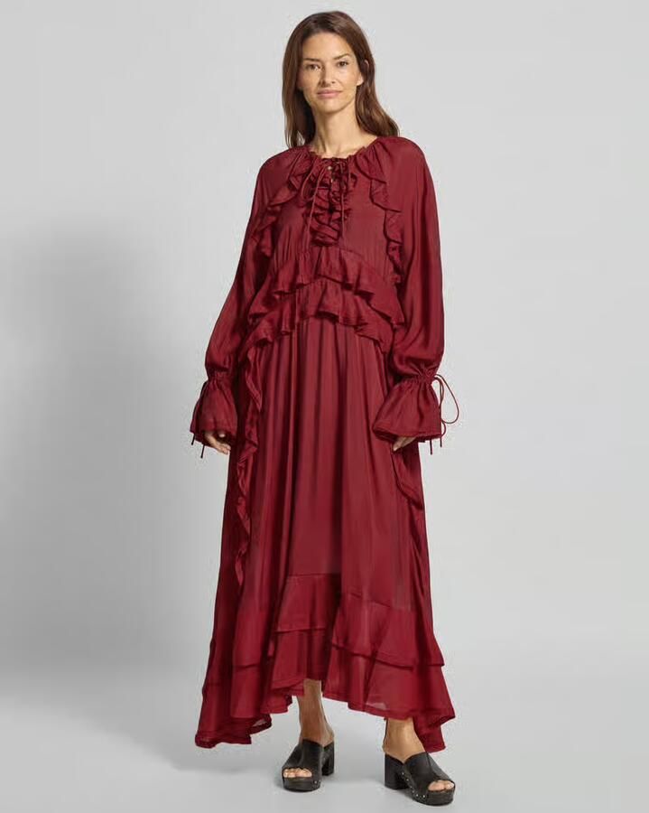 Copenhagen Muse Maxi-jurk met ruches model 'NORMA' - Foto 2