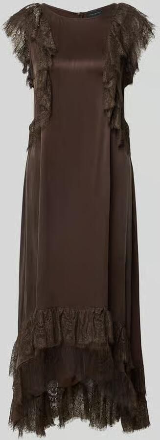 Cph Muse midi-jurk in asymmetrische look in colmodel met kant - Foto 2