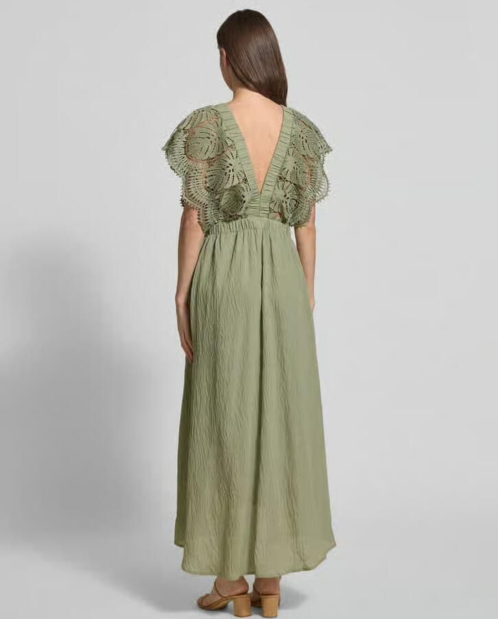 Cph Muse midi-jurk met opengewerkte borduursels model 'Cole' - Foto 2