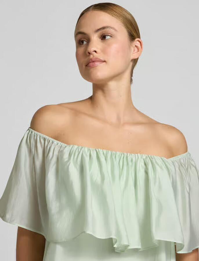 Cph Muse midi-jurk met riem en vierkante hals model 'MOLLY'