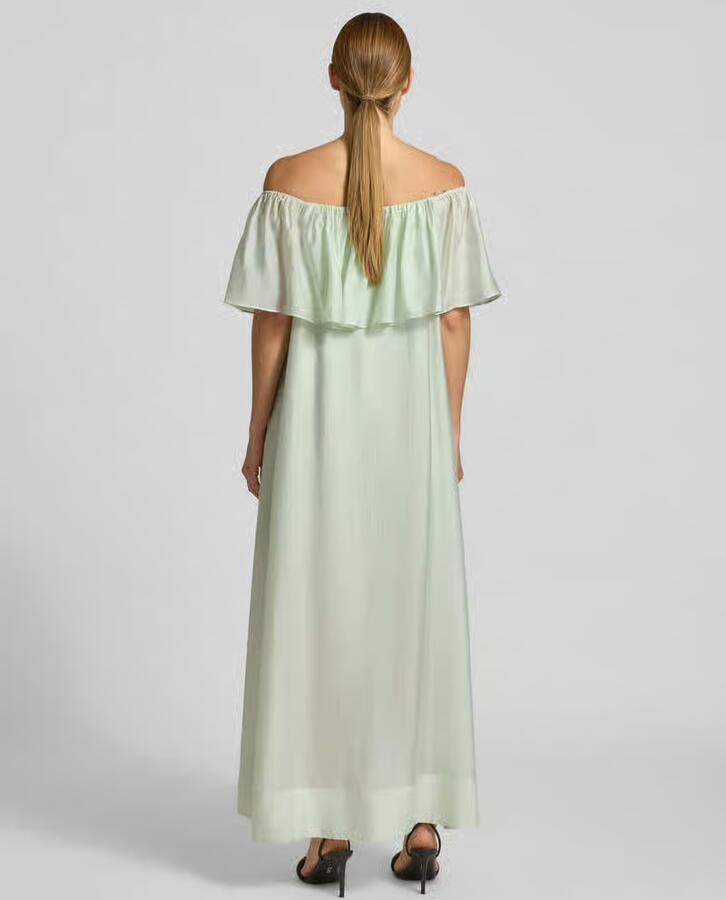 Cph Muse midi-jurk met riem en vierkante hals model 'MOLLY' - Foto 2