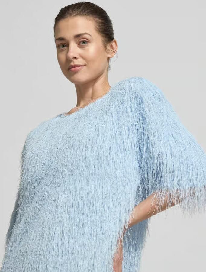 Copenhagen Muse Mini-jurk met franjes Fallon blauw