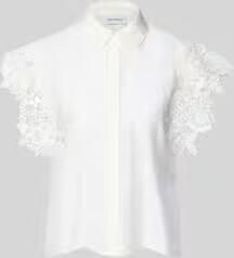 Cph Muse regular fit blouse met kanten inzet model 'MOLLY'