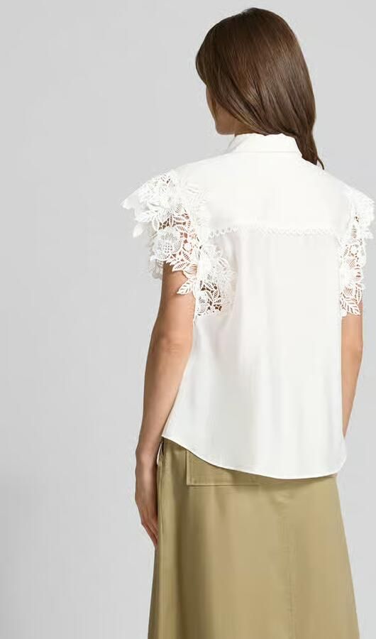 Cph Muse regular fit blouse met kanten inzet model 'MOLLY' - Foto 3
