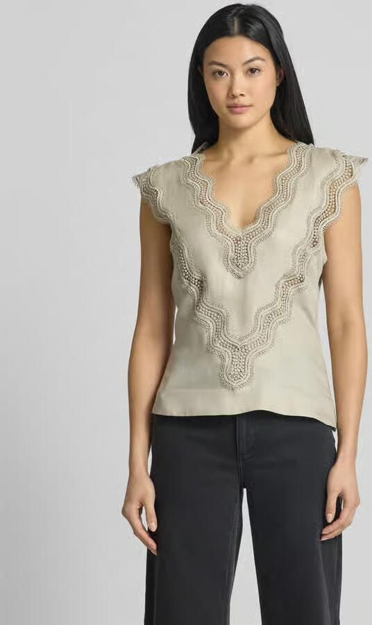 Copenhagen Muse Regular fit blousetop met gehaakt kant model 'NATULI-TOP' - Foto 3