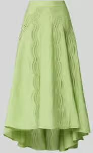 Cph Muse regular fit midirok met gaatjesmotief model 'Cole'