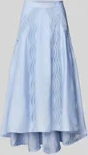 Cph Muse regular fit midirok met gaatjesmotief model 'Cole'