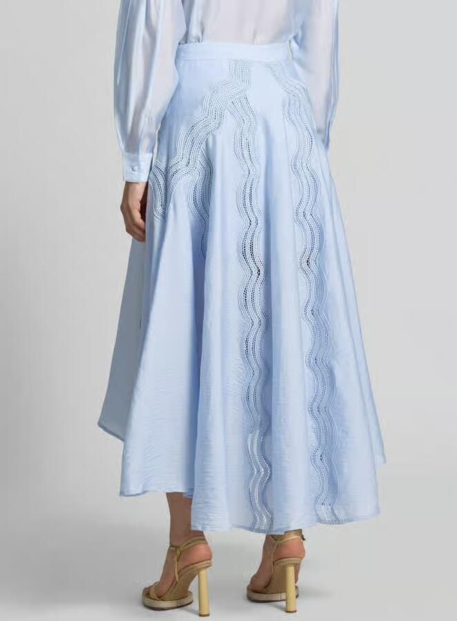 Cph Muse regular fit midirok met gaatjesmotief model 'Cole' - Foto 3