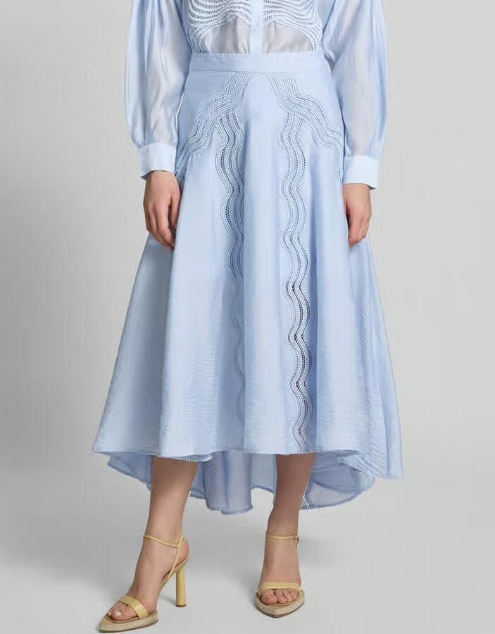 Cph Muse regular fit midirok met gaatjesmotief model 'Cole' - Foto 2