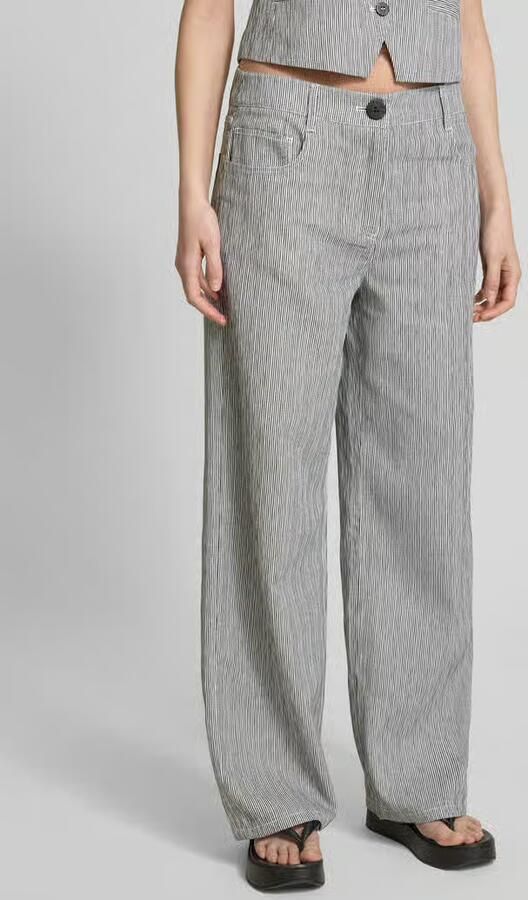 Copenhagen Muse Wide leg stoffen broek in 5-pocketmodel model 'EMILY' - Foto 3