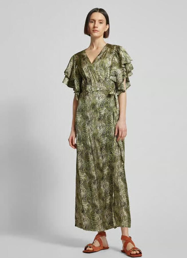 Cph Muse Wikkeljurk van viscose met volants model 'SABINA' - Foto 3