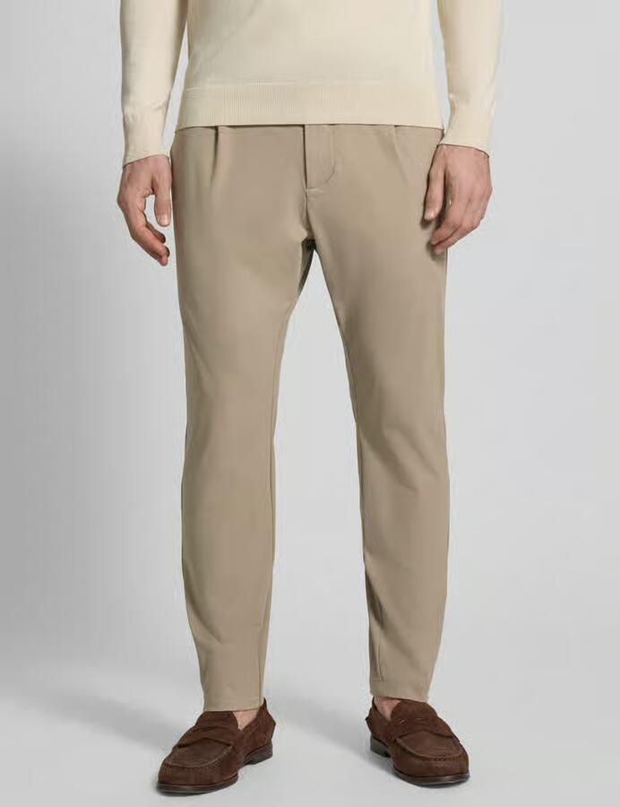 Cruna slim fit broek met paspelzakken op het zitvlak - Foto 3