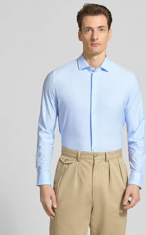 CRUNA Slim fit zakelijk overhemd met knoopsluiting - Foto 4