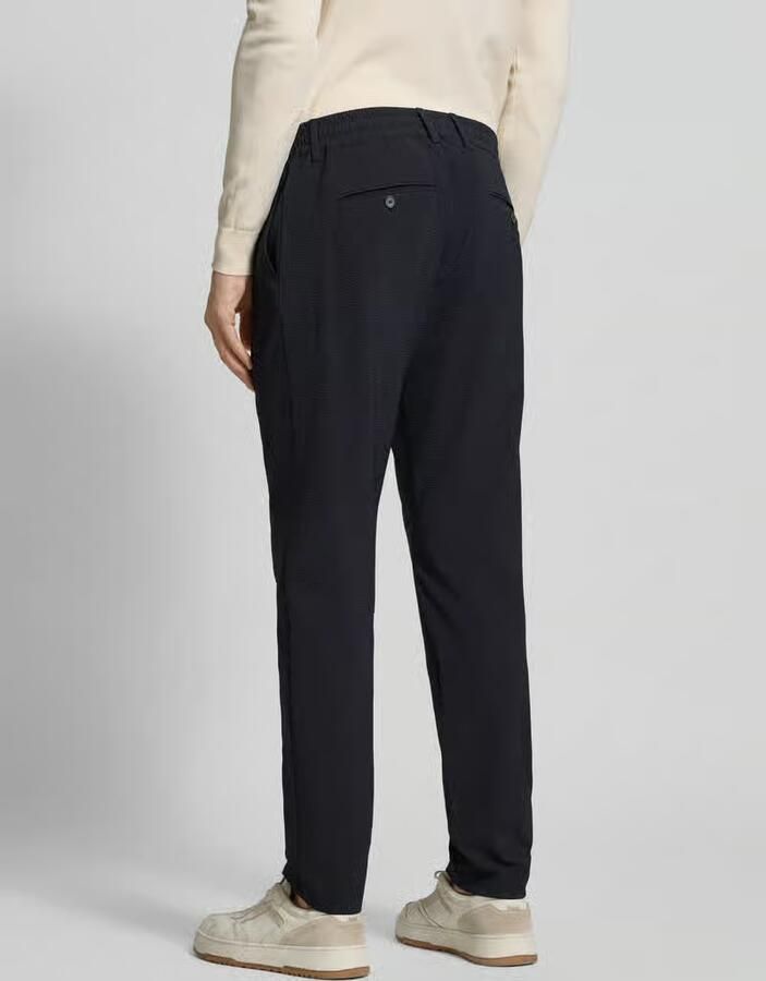 Cruna Slim fit stoffen broek met structuurpatroon