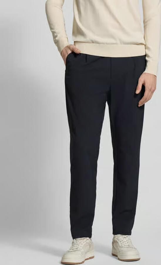 Cruna Slim fit stoffen broek met structuurpatroon - Foto 3