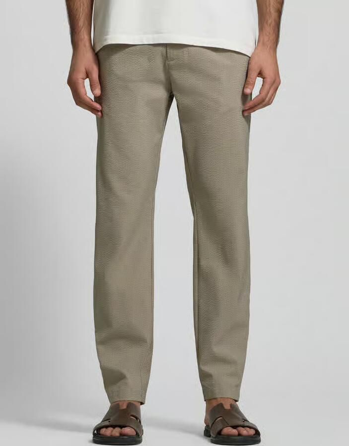 Cruna Slim fit stoffen broek met structuurpatroon - Foto 2