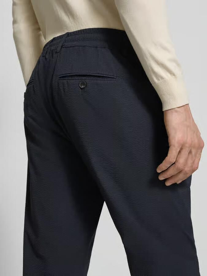 CRUNA Stoffen slim fit broek met structuurpatroon - Foto 2