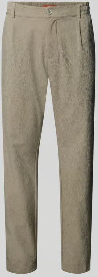 CRUNA Stoffen slim fit broek met structuurpatroon