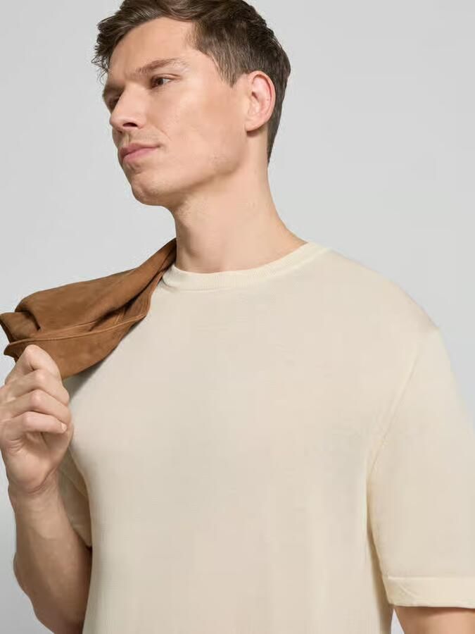 CRUNA T-shirt met geribde ronde hals - Foto 2