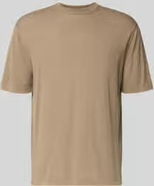 Cruna T-shirt met geribde ronde hals
