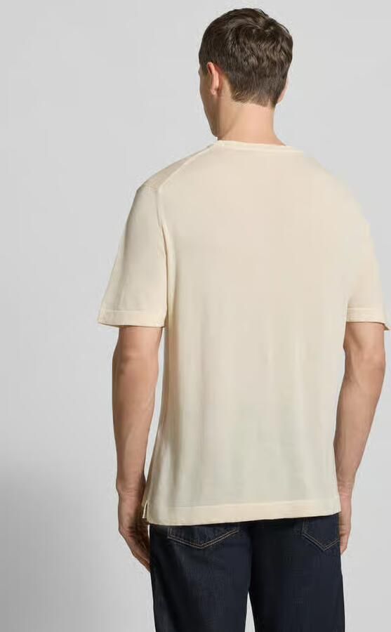 CRUNA T-shirt met geribde ronde hals - Foto 4