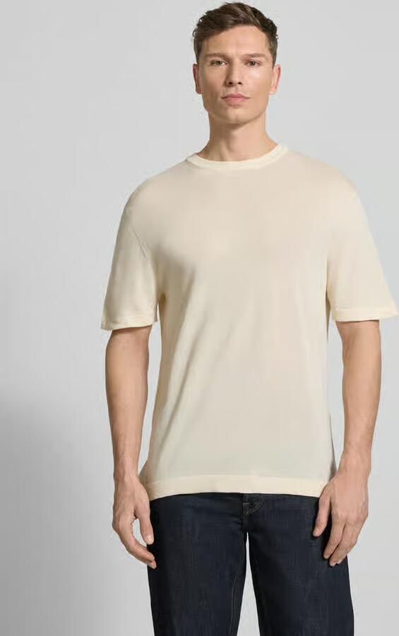CRUNA T-shirt met geribde ronde hals - Foto 3