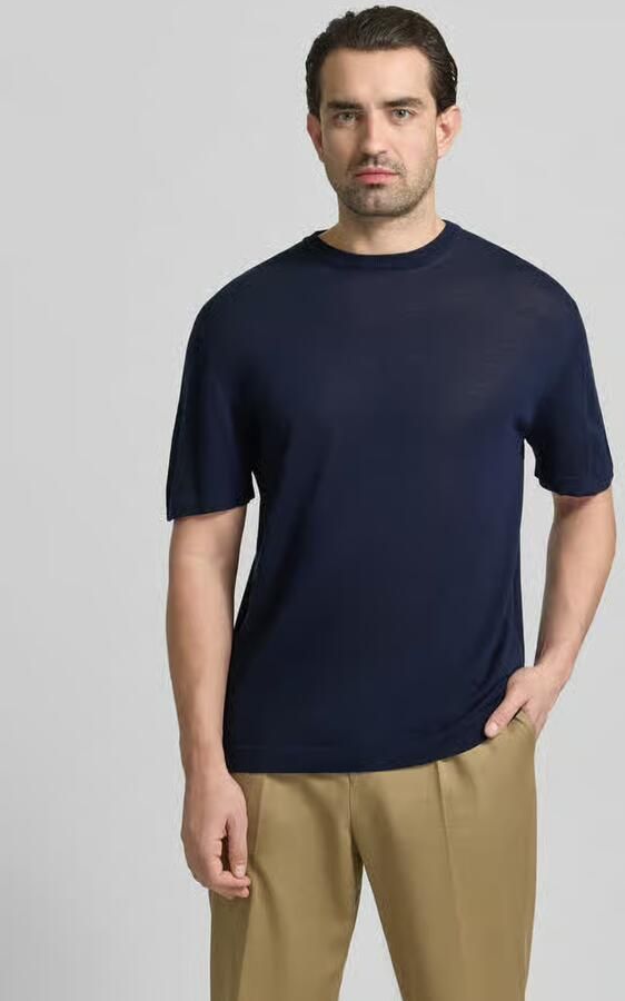 Cruna T-shirt met geribde ronde hals - Foto 2
