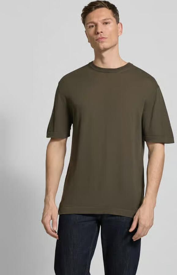 CRUNA T-shirt met geribde ronde hals - Foto 3