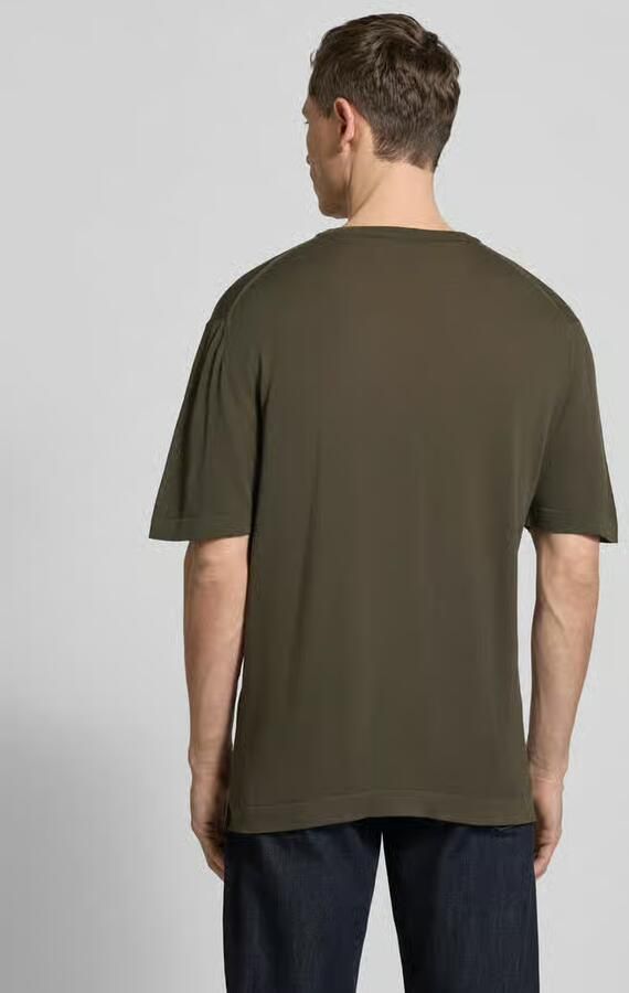 CRUNA T-shirt met geribde ronde hals - Foto 4