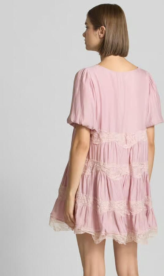 Daisy street Regular fit mini-jurk met kant model 'Cotton Candy' - Foto 3