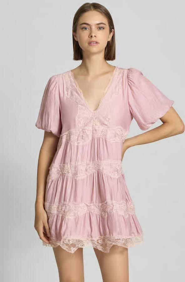 Daisy street Regular fit mini-jurk met kant model 'Cotton Candy' - Foto 2