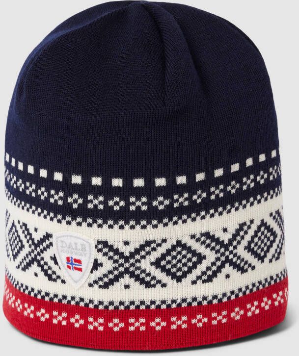 Dale of Norway Beanie met all-over motief model 'DYSTINGEN'