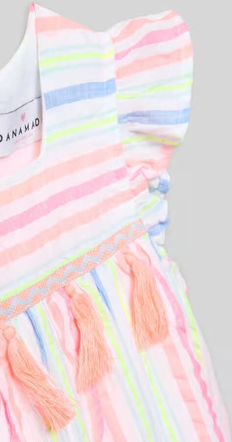 DANAMADE Jurk in all-over look met kapmouwen