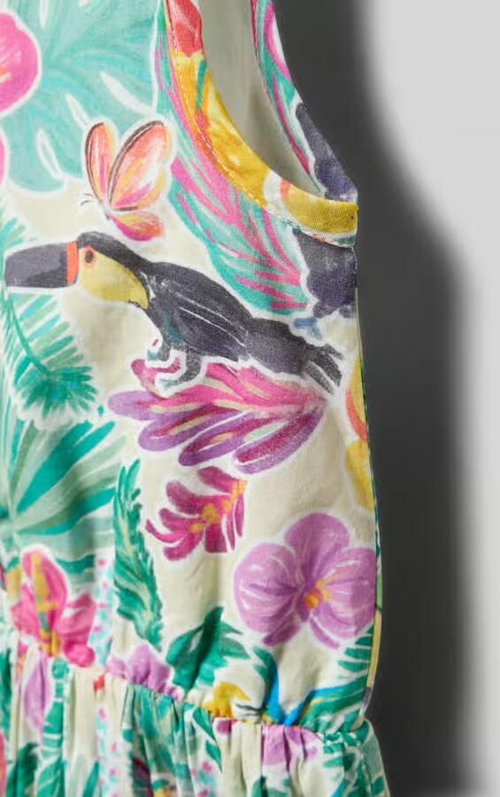 DANAMADE Jurk in all-over look met ronde hals