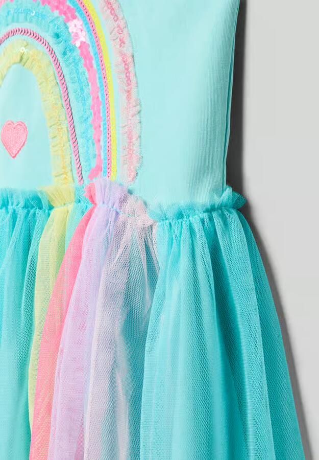 DANAMADE Jurk met pailletten en stitching