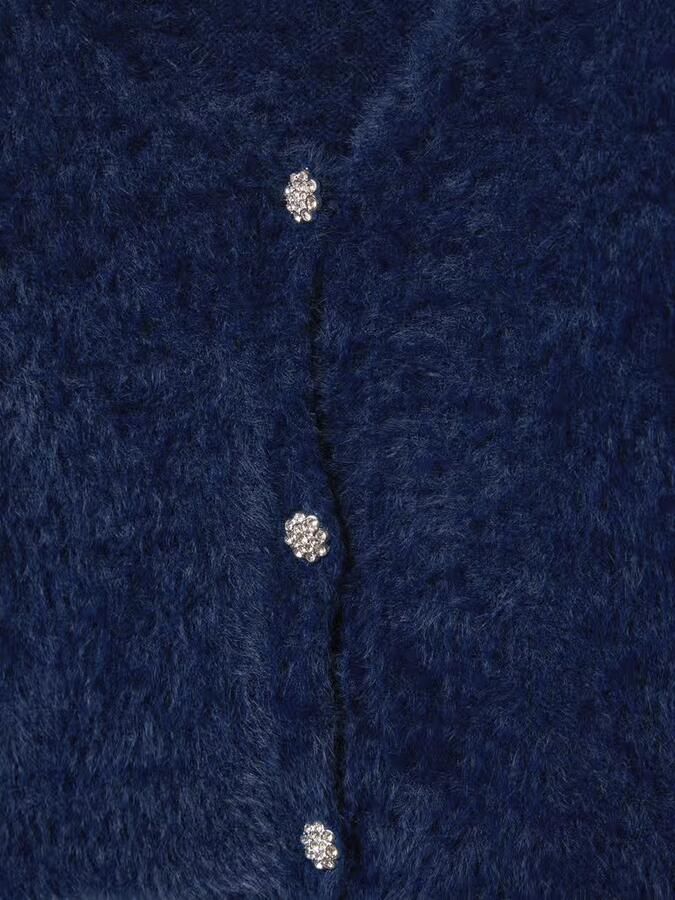 DANAMADE Regular fit cardigan met siersteentjes