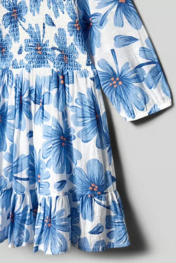 DANAMADE Regular fit jurk met all-over bloe print