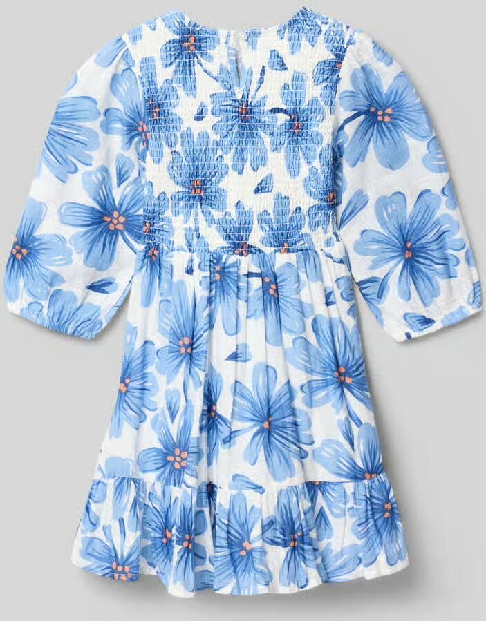 DANAMADE Regular fit jurk met all-over bloe print
