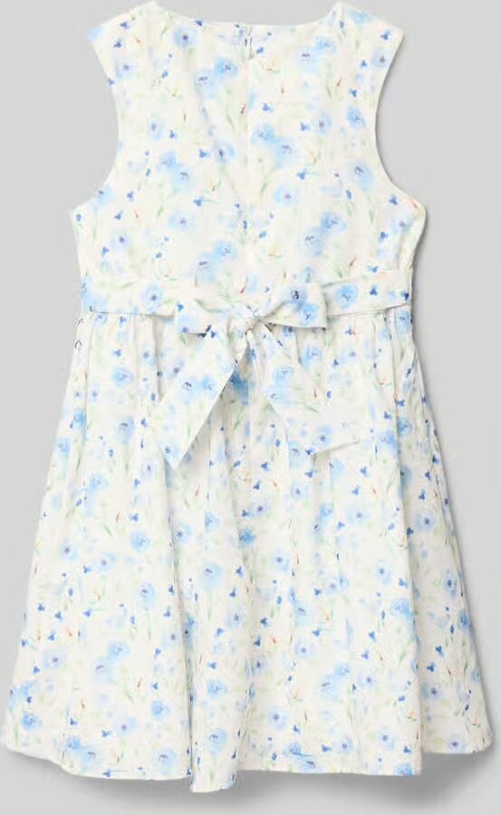 DANAMADE Regular fit jurk met all-over bloe print - Foto 3