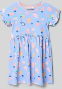DANAMADE regular fit t-shirtjurk met all-over motiefprint