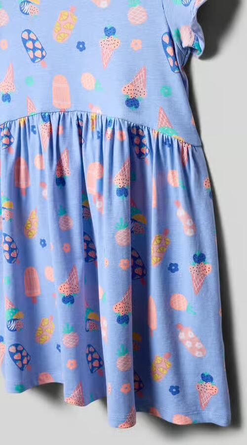 DANAMADE regular fit t-shirtjurk met all-over motiefprint