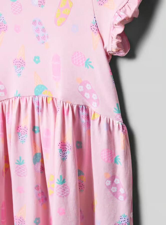 DANAMADE regular fit t-shirtjurk met all-over motiefprint