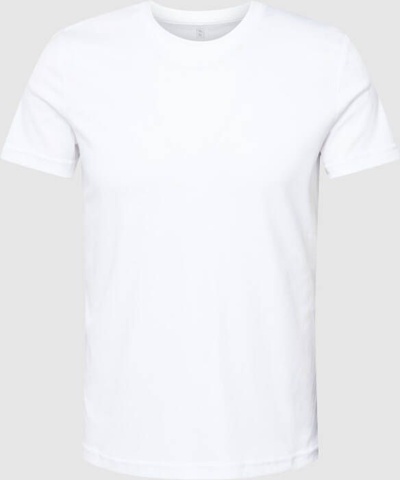 Desoto T-shirt met geribde ronde hals