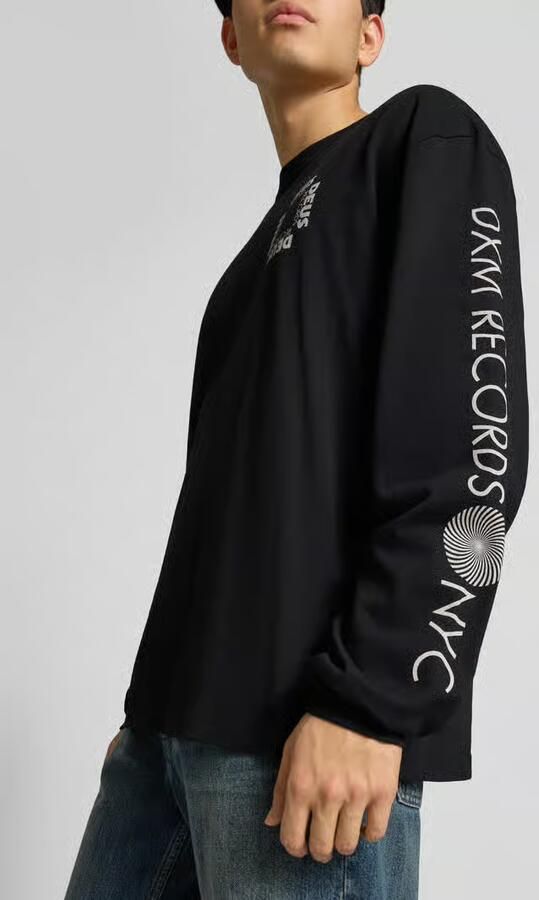 DEUS EX MACHINA Shirt met lange mouwen en labelprint model 'DEFACTO'